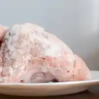 photo of a frozen chicken
